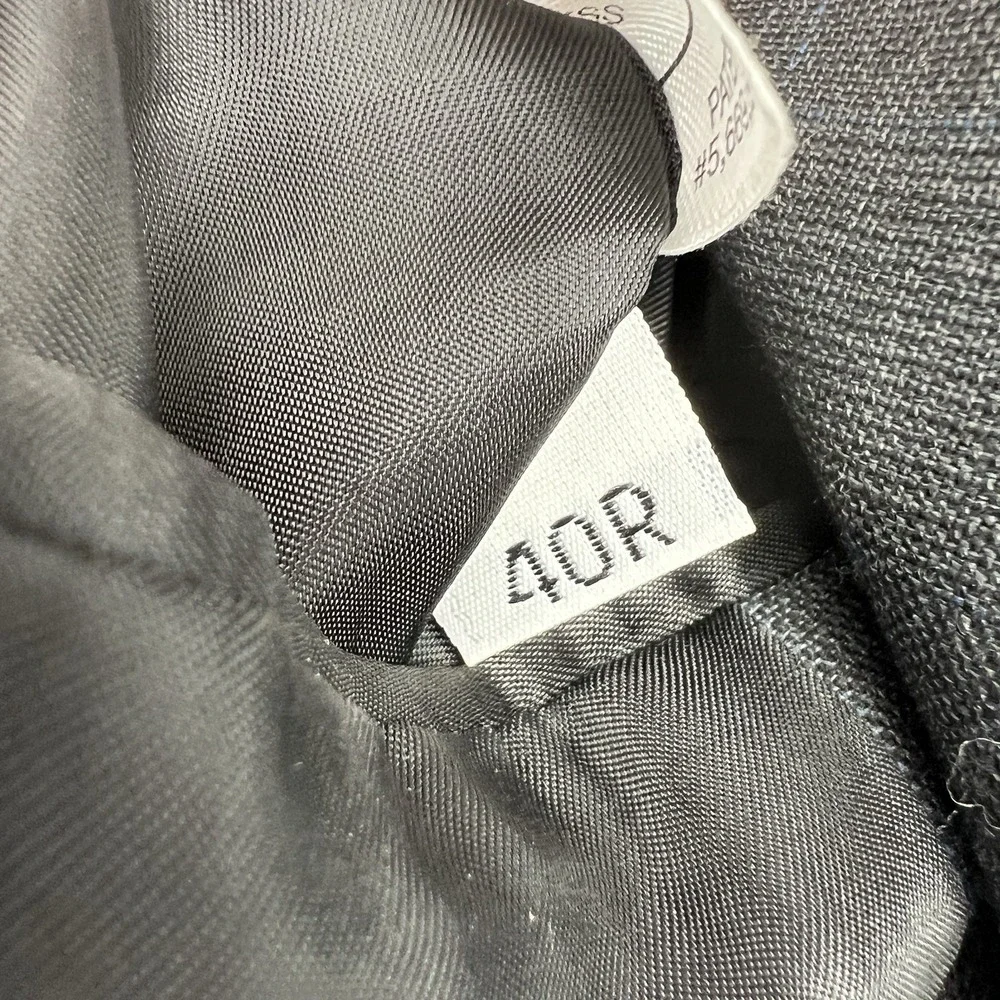 Hart Schaffner Marx Sport Coat Mens Size 40R Gray Windowpane Pattern‎